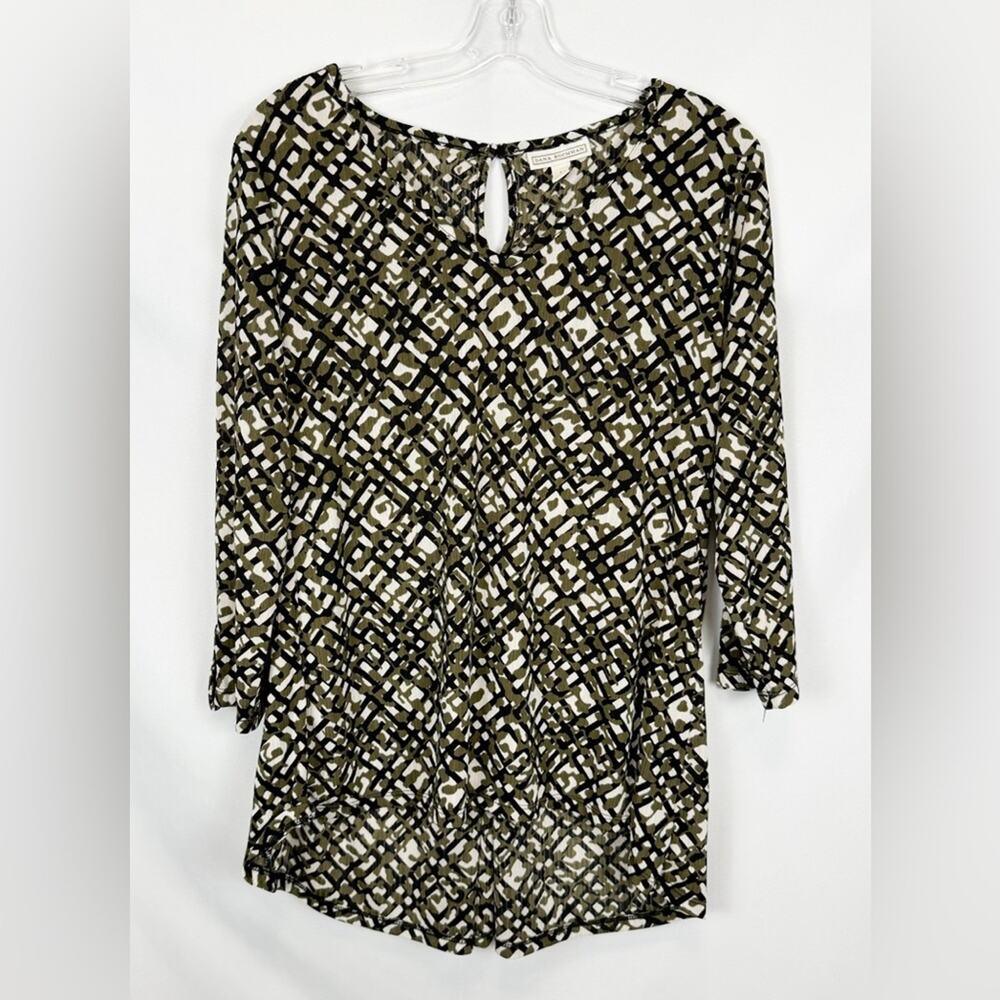 Womens Dana Buchman Size L Top Career Casual Flowy Relaxed Staple Brunch Artsy